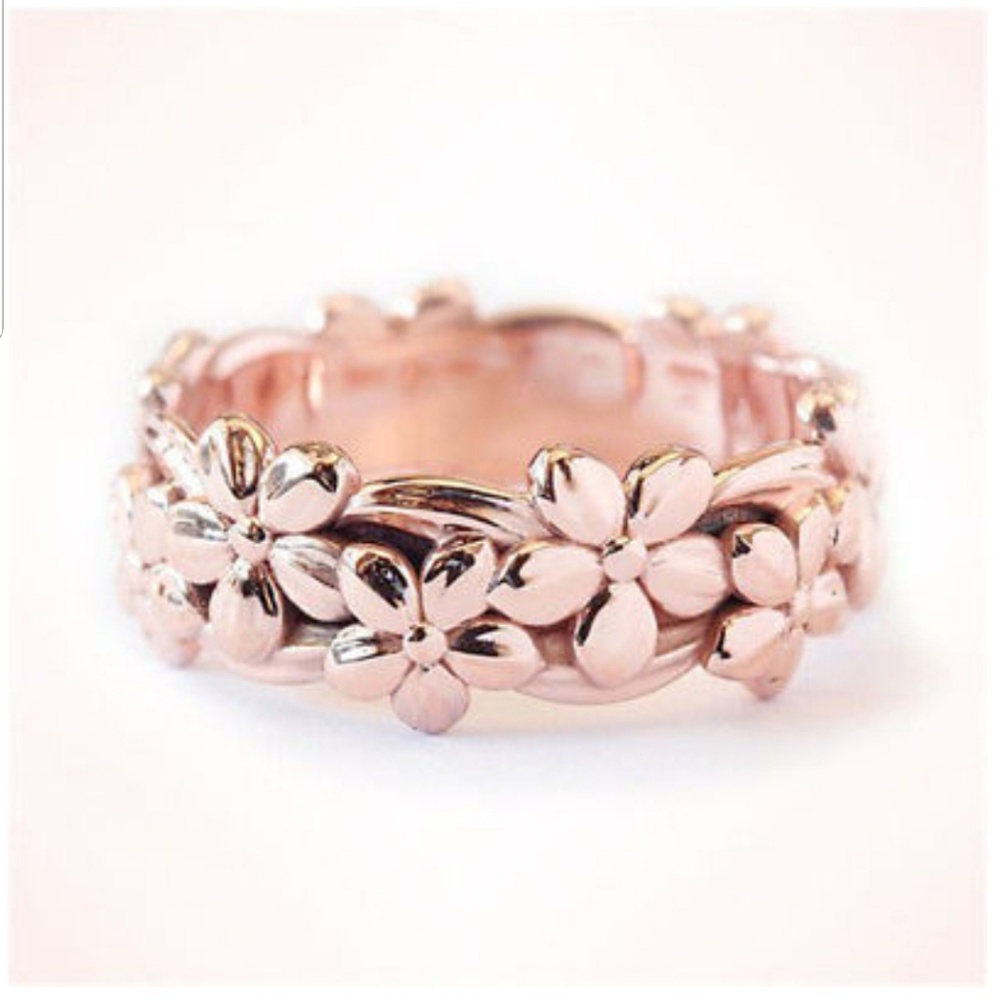 Rose Gold Plated Flower Ring